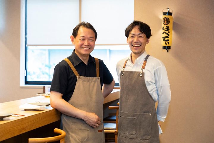 廣瀬翔太郎さん（右）と松本一平さん