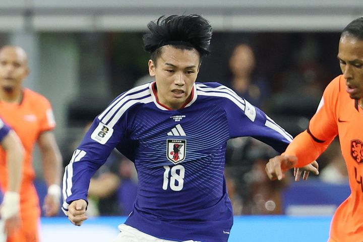 上田綺世選手（2026年6月14日、時事）