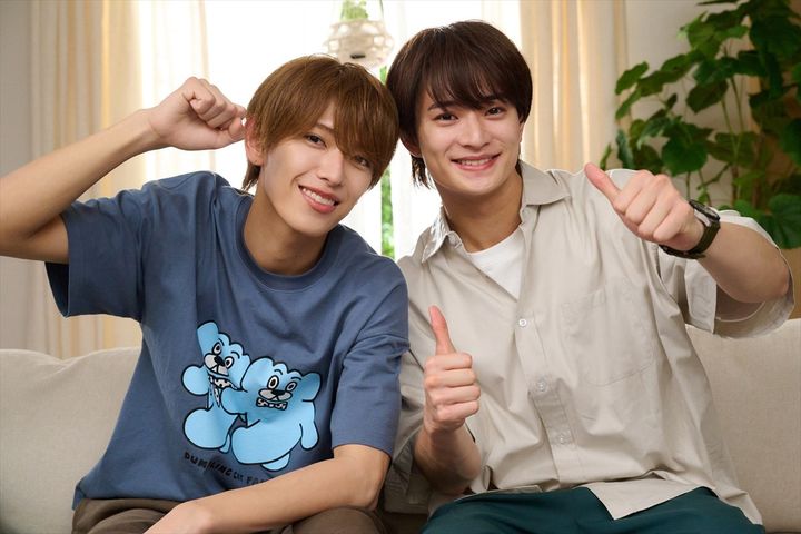 ドラマ『夏色の雲が恋と嵐をまきおこす』深田竜生＆浮所飛貴のオフショット （C）テレビ朝日 width=