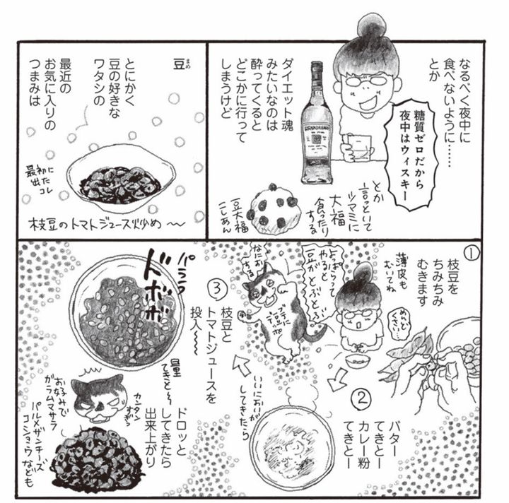魅力的な飲食シーンを描いてきた著者による、酒と食と猫の日々。漫画『今夜もひとりですが何か？』