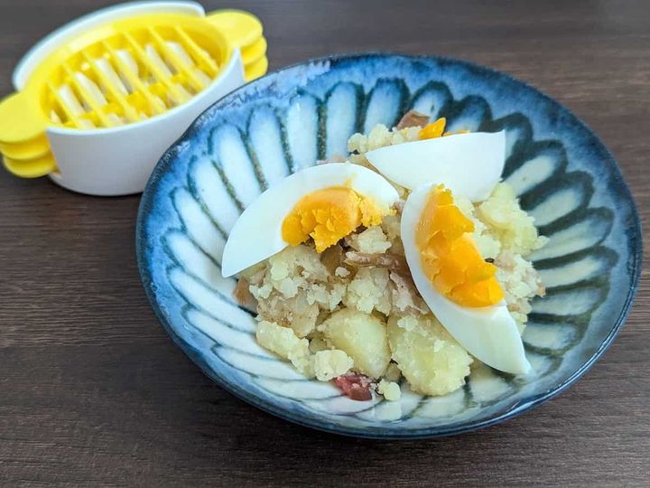 セリア 3way卵切り器 使用例
