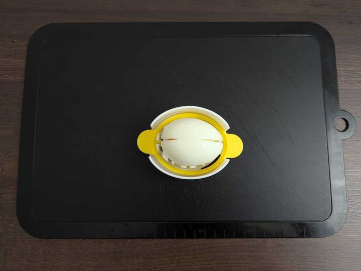 セリア 3way卵切り器 使用例