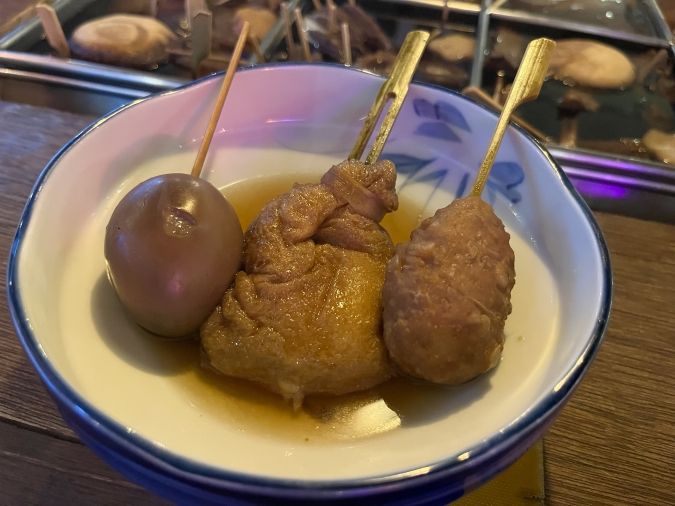 東京おでんラブストーリー たまご、もち巾着、つくね