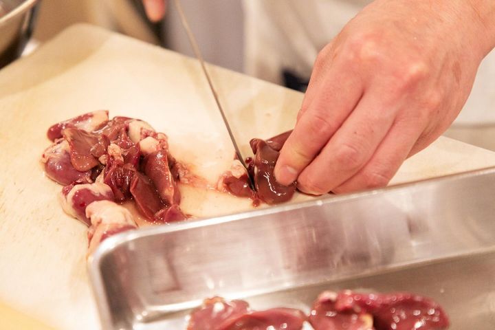 鶏レバーの下処理②