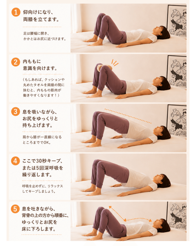 骨盤底筋ケアのやりかた