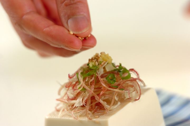 薬味たっぷり冷や奴の作り方1