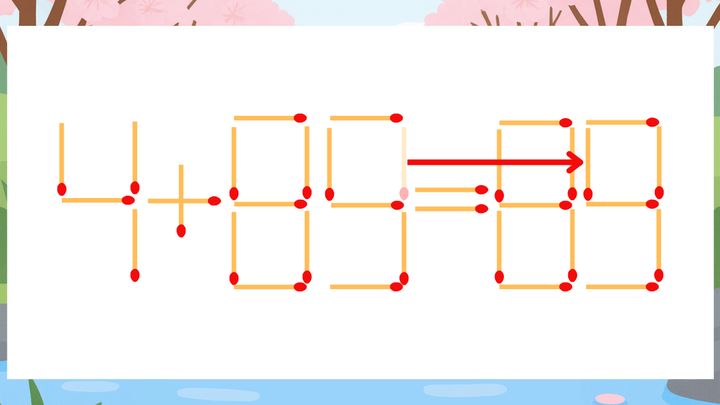【マッチ棒クイズ】1本だけ動かして正しい式に：4+89=83？の解答画像