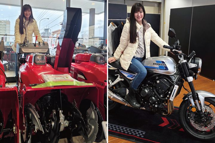 ハンドルを持って進みます/話題の「CB1000F」