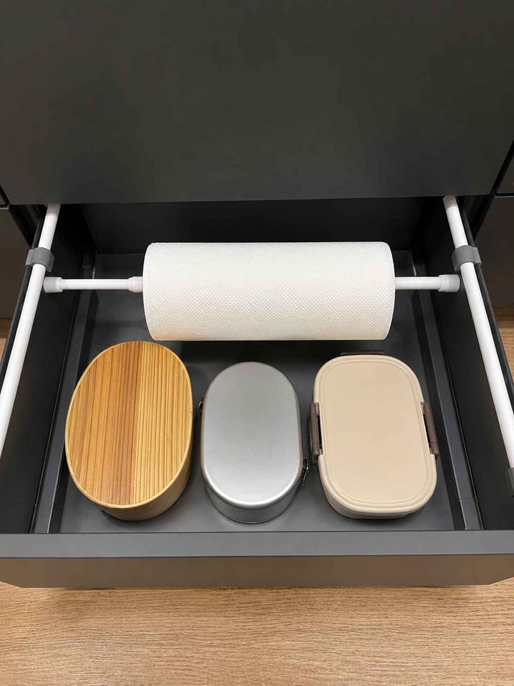 画像: キッチンペーパーを浮かせて収納