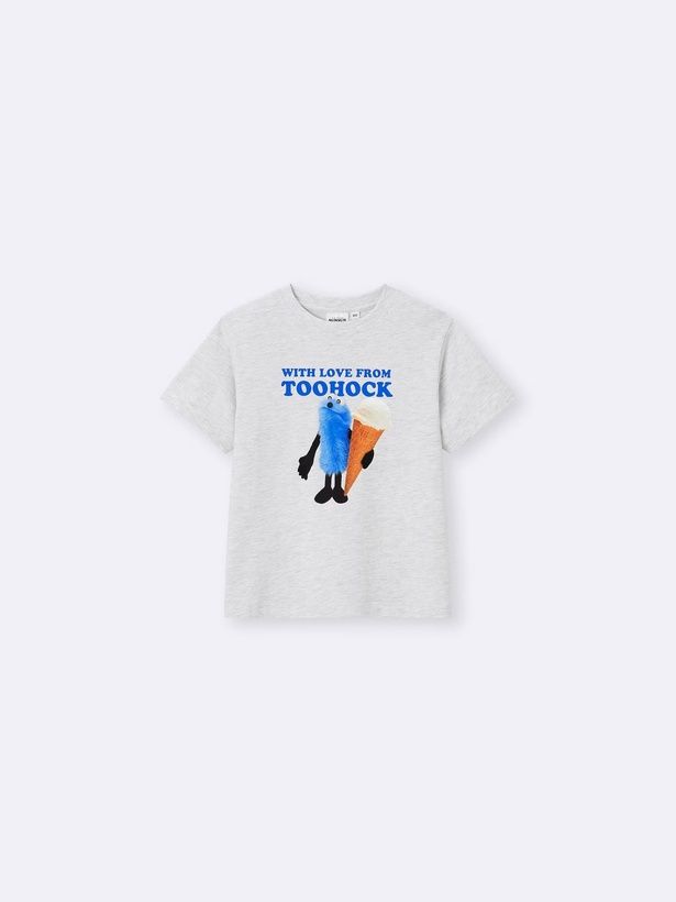 「KIDSグラフィックT パペットスンスン(ライトグレー)」(990円)