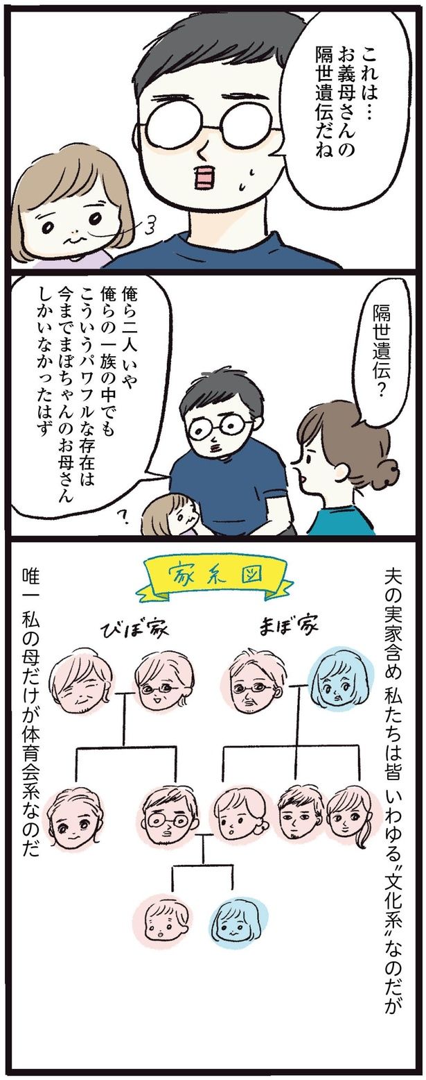 お義母さんの隔世遺伝だね （C）まぼ／KADOKAWA