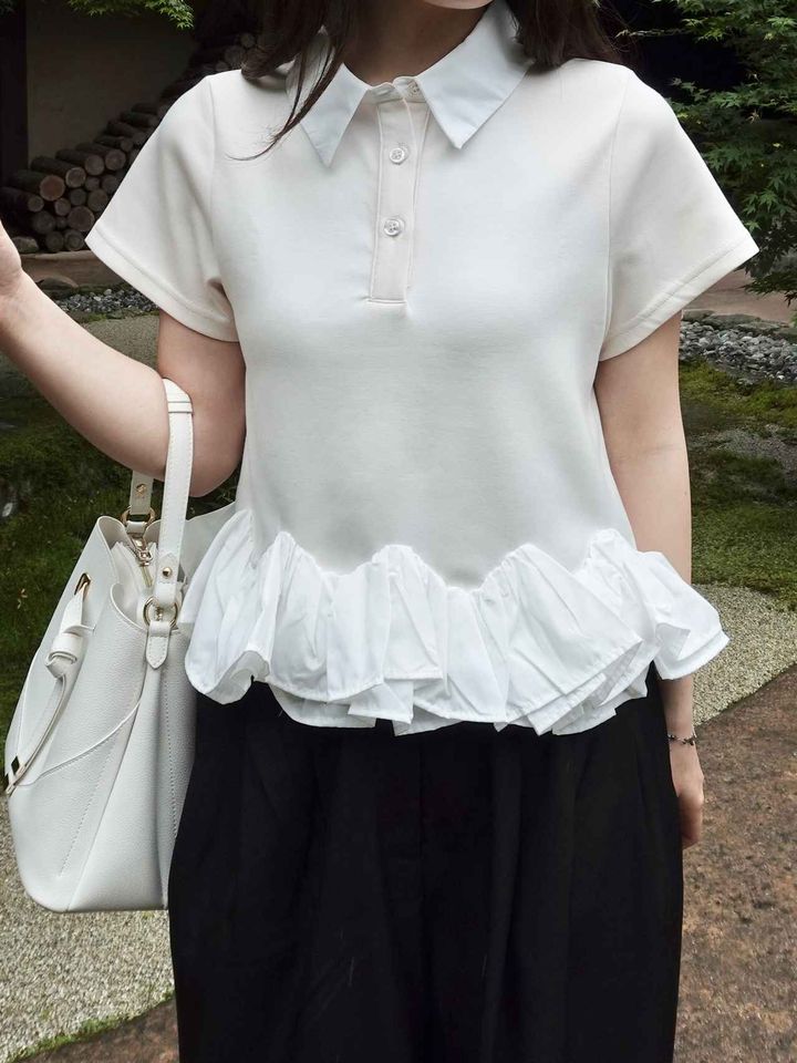 画像: 大人可愛いペプラムトップス