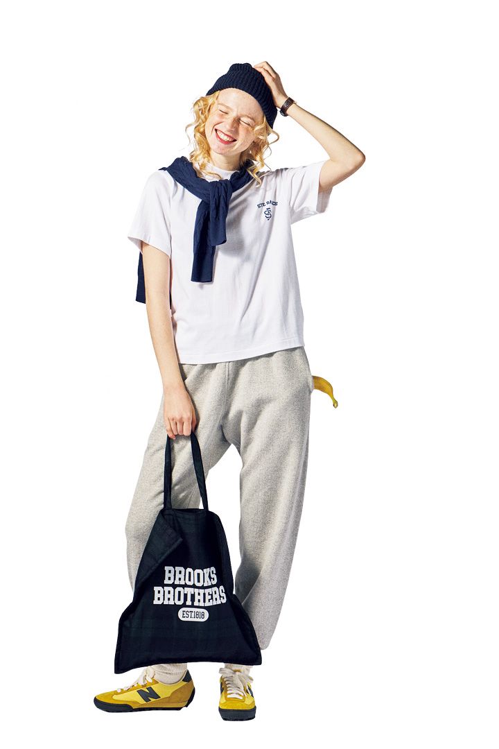 白T×スウェットパンツ。意外と馴染むお兄ちゃんの着こなし【本日のFUDGE GIRL-6月22日】