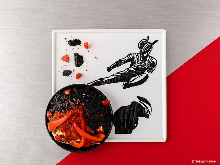 ウルトラゼロキック！暗黒のベリアル イカ墨パスタ