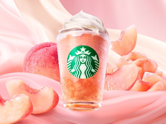 スターバックス ピーチ & ピーチミルク フラペチーノ