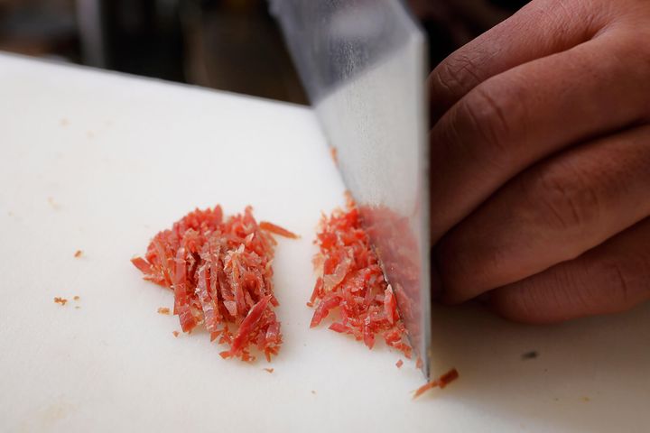 具材を細かくする
