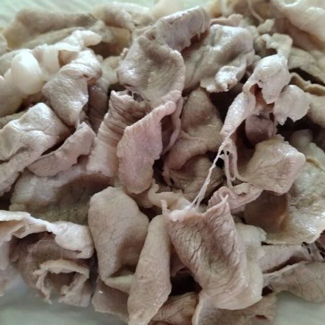 豚肉にドレッシング