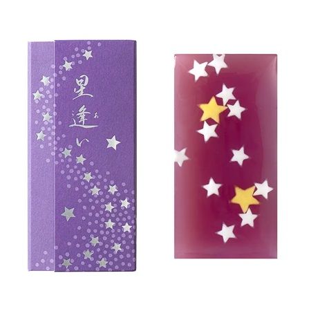 【京都府京都市】七夕前の1週間限定で出逢える和菓子「星逢い」発売！2色の琥珀羹で夜空の色を表現