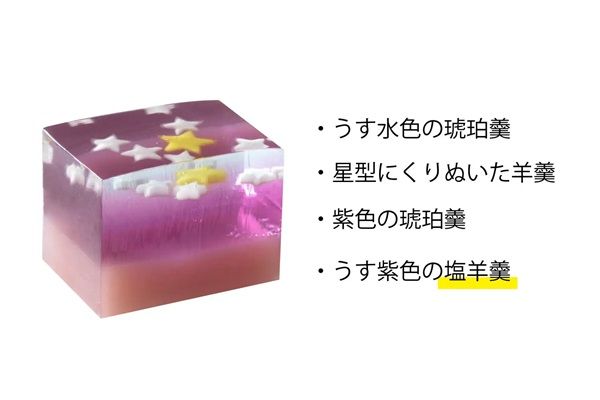【京都府京都市】七夕前の1週間限定で出逢える和菓子「星逢い」発売！2色の琥珀羹で夜空の色を表現