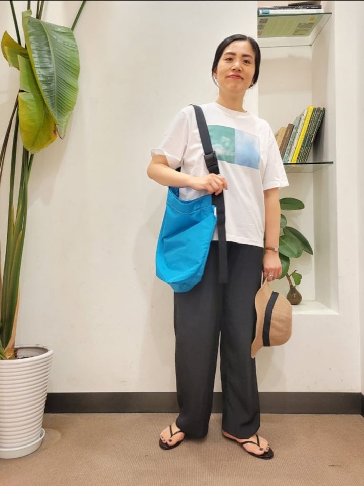 【フォトプリントTシャツ】視線を上に集め、体型カバー＆華やかに