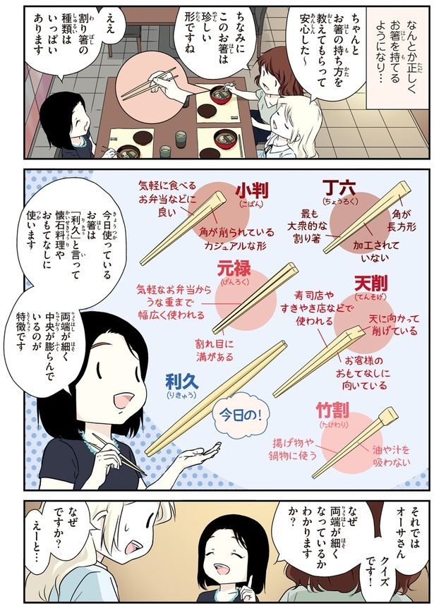 割り箸の種類はいっぱいあります （C）オーサ・イェークストロム、小倉 朋子、金田一 秀穂、杉山 美奈子、岩下 宣子/KADOKAWA