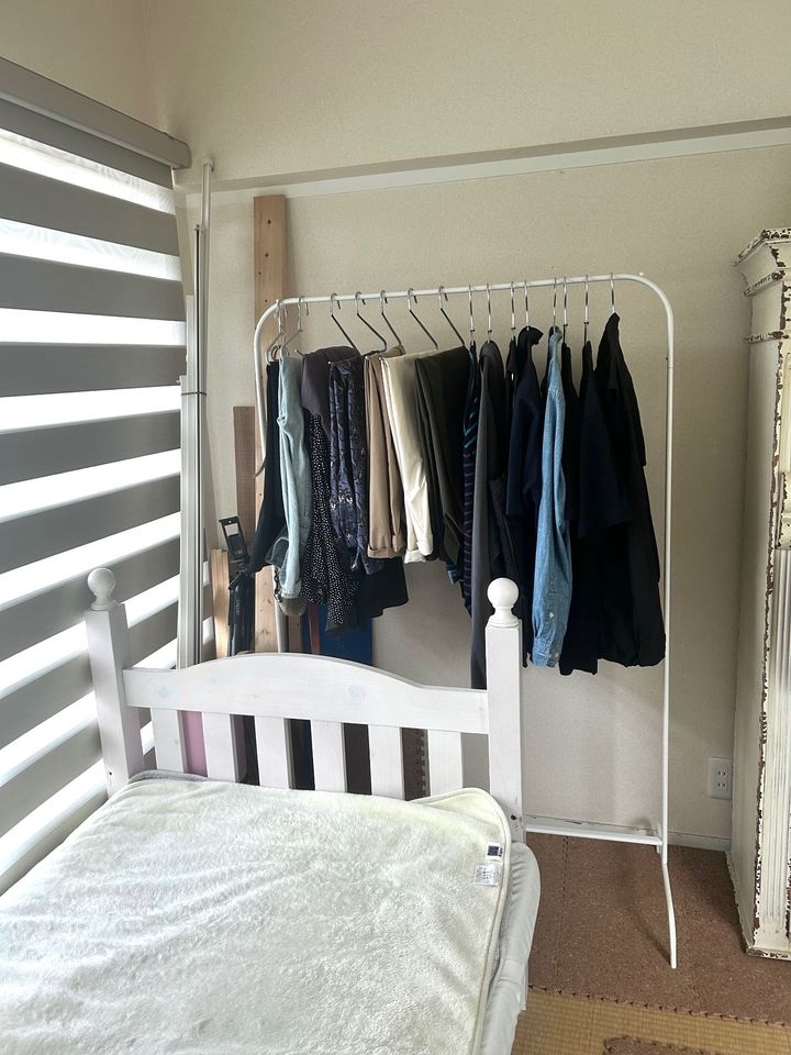 洋服を掛けました。