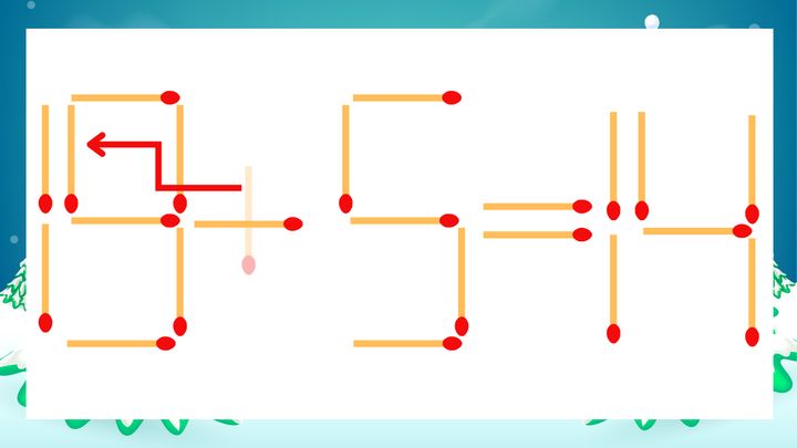 【マッチ棒クイズ】1本だけ動かして正しい式に：13+5=14？の解答画像