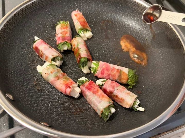 長芋の大葉ベーコン巻き