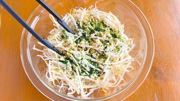 カリカリ！もやしの海苔チー焼き