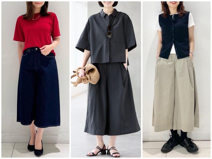 ユニクロで見つけたこの夏のトレンドボトムス「キュロット」。いちおしの2つのキュロットと、40代50代の女性におすすめの着まわしコーデをご紹介します。※サムネイル画像：StyleHint