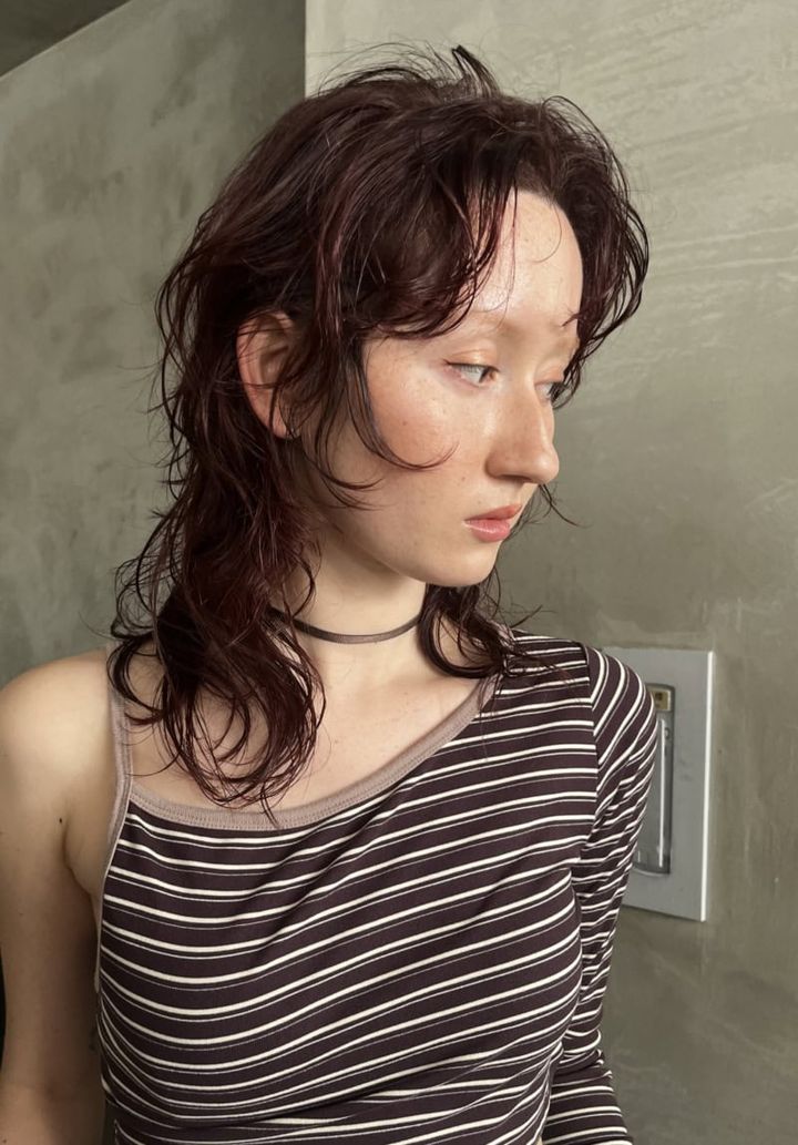 30代ヘアスタイル、マレットウルフ、vetica 、サイド