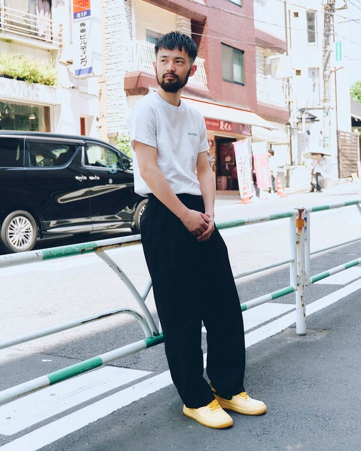【30代スナップ＠渋谷】kithのスラックスをより際立たせるためのTシャツタックイン