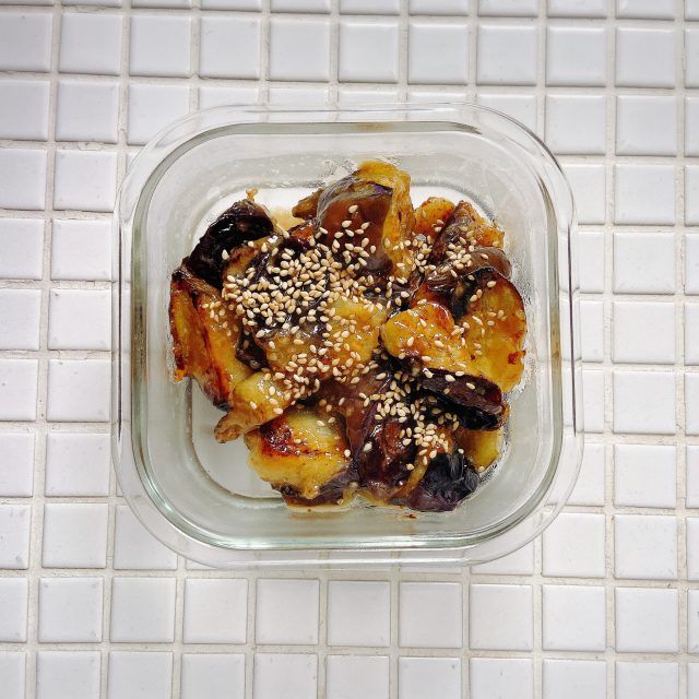茄子の味噌マヨ照り焼き