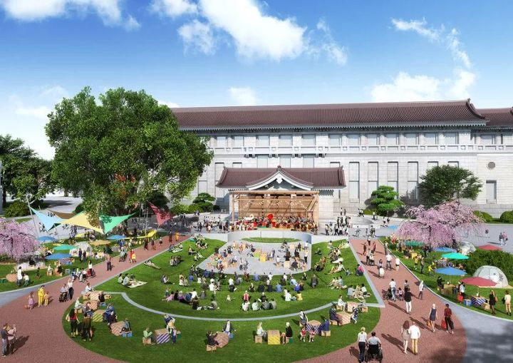 本館前庭リニューアルのイメージ図 (2)「博物館でお花見を」
