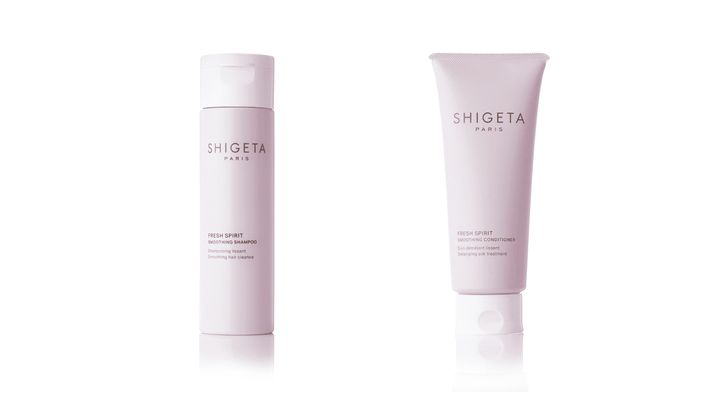 フレッシュスピリット シャンプー （ノーマル～ドライヘア用）250ml ￥3,740（税込）、同トリートメント 200ml ￥3,960（税込）／ともにSHIGETA 問い合わせ先：http://shigetaparis.jp