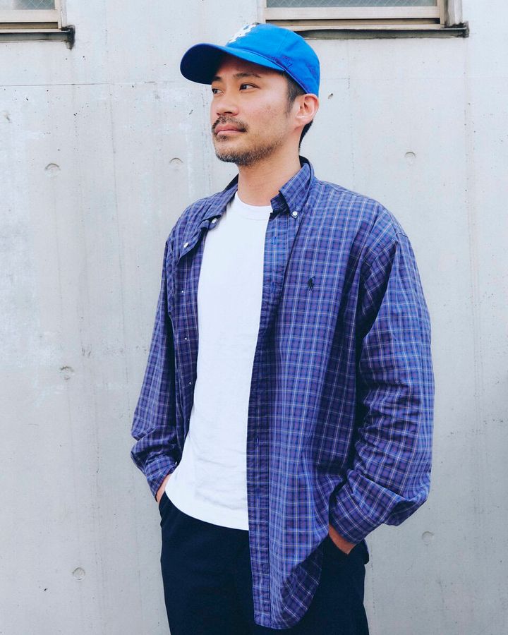 【30代スナップ＠原宿】ラルフ ローレンのチェックシャツをさらっと羽織る、これぞ“オトナのラフ”