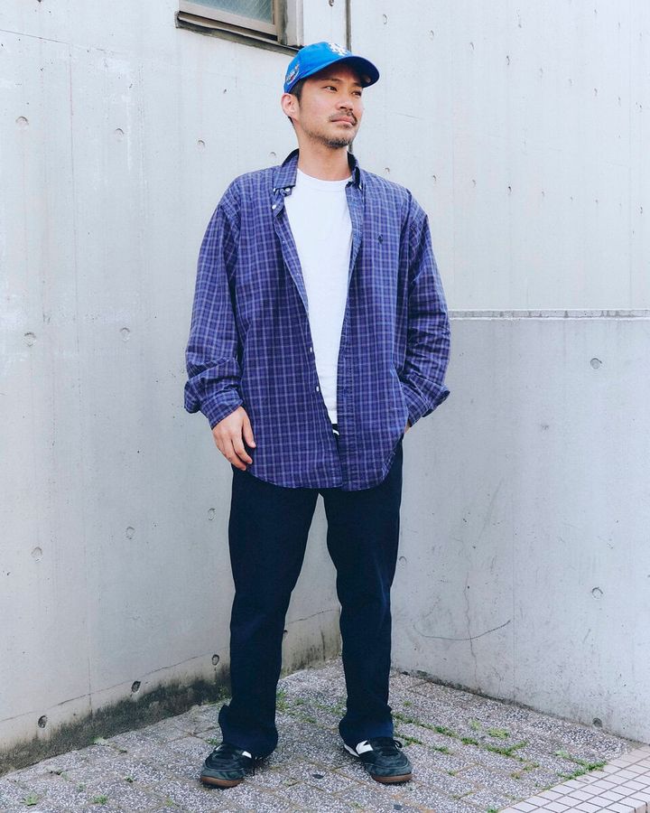 【30代スナップ＠原宿】ラルフ ローレンのチェックシャツをさらっと羽織る、これぞ“オトナのラフ”
