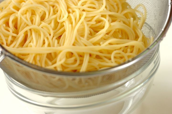 トマトと貝柱の冷製パスタの作り方3