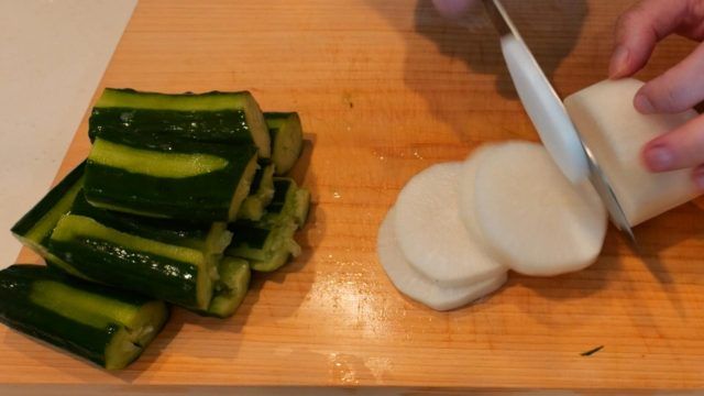 きゅうりと大根