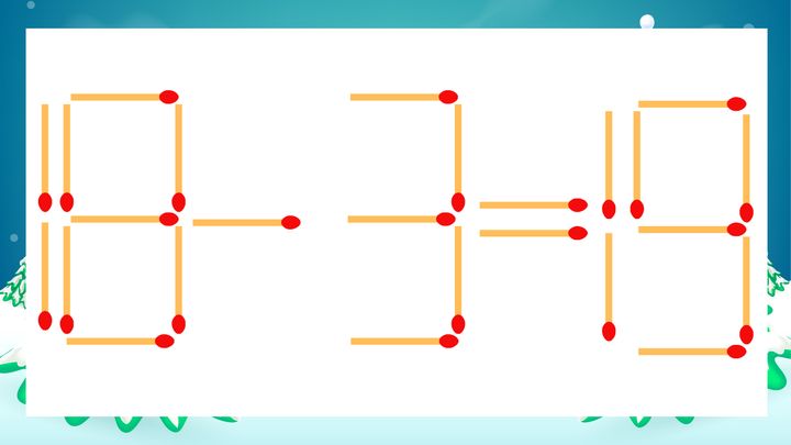 【マッチ棒クイズ】1本だけ動かして正しい式に：18-3=19？の問題画像
