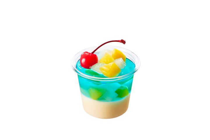 丸亀うどんプリン ブルーハワイ／￥340（税込み）