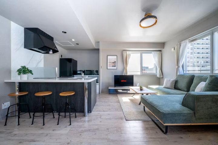 キッチンリビング／Photo：Airbnb