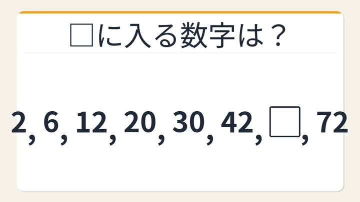 【数列クイズ】これ解けたら頭いい！隣り合う偶数の積が隠れた階差数列の問題画像