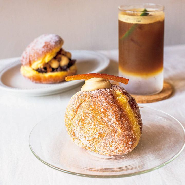 香川〈COPOLI DOUGHNUTS〉アールグレイオレンジカスタード、エスプレッソトニック