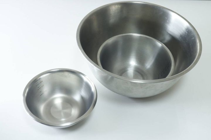 大中小3サイズの目盛り付きステンレスボウル