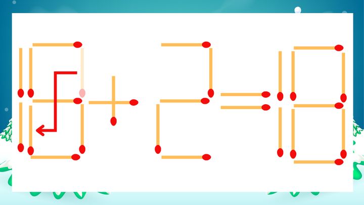 【マッチ棒クイズ】1本だけ動かして正しい式に：19+2=18？の解答画像