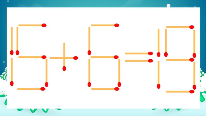 【マッチ棒クイズ】1本だけ動かして正しい式に：15+6=19？の問題画像