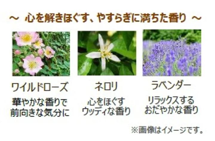 3種の天然アロマの香り