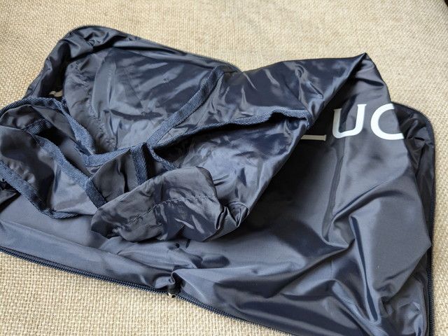DEAN&DELUCAグローサリーバッグを広げた状態と内側の巾着部分