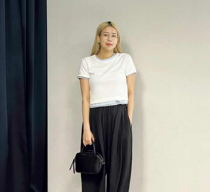 【SNAP】同じTシャツ3枚を重ねてレイヤードに！ 古屋美咲さん